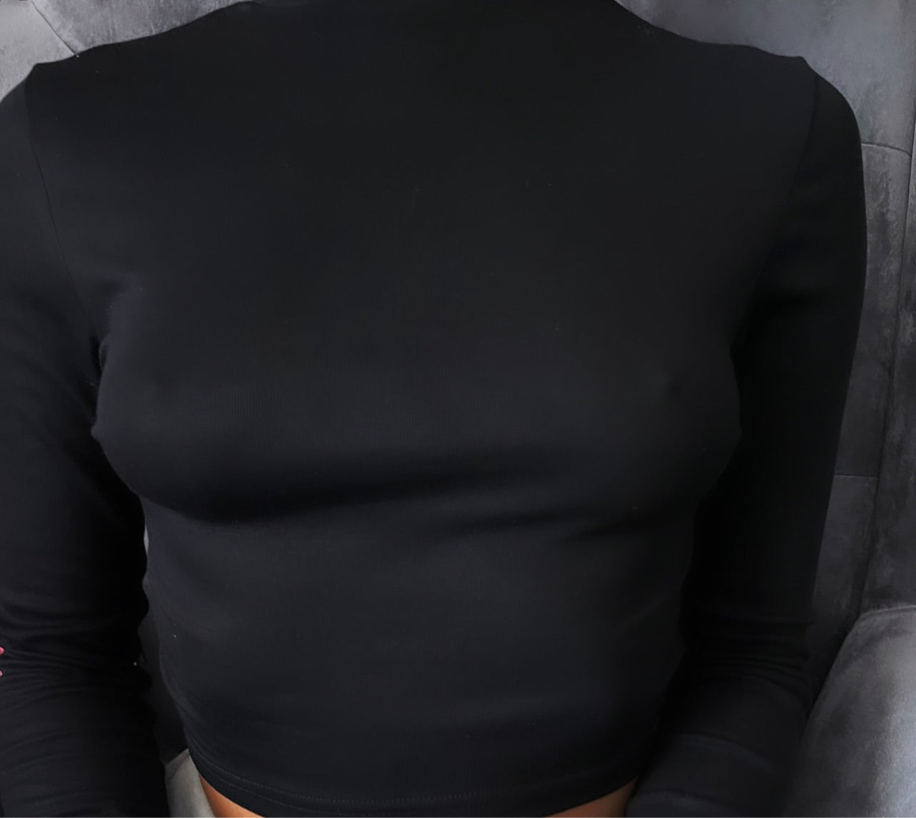 Solid Cropped Neck